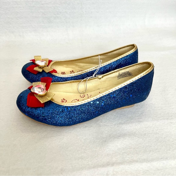 NWT Disney Snow White Sparkly Costume Shoes - Little Girls 2/3 Youth - Picture 3 of 8